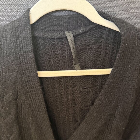 Jenni Kayne Cable Knit Wool Blend Cocoon Cardigan - Picture 2 of 5